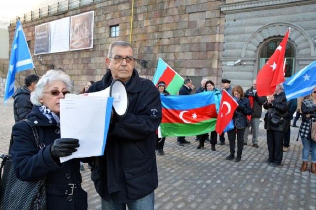 Azerbaijani diaspora held protest action in Sweden, Stockholm - PHOTOS